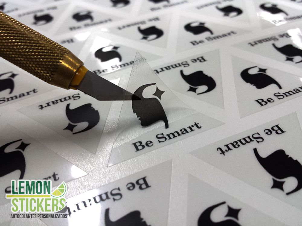 Autocolantes triangulares em vinil transparente Be Smart